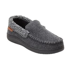 NWT Men's Dearfoams Slipper, XL, 13-14, Gray, Memory Foam, Comfort